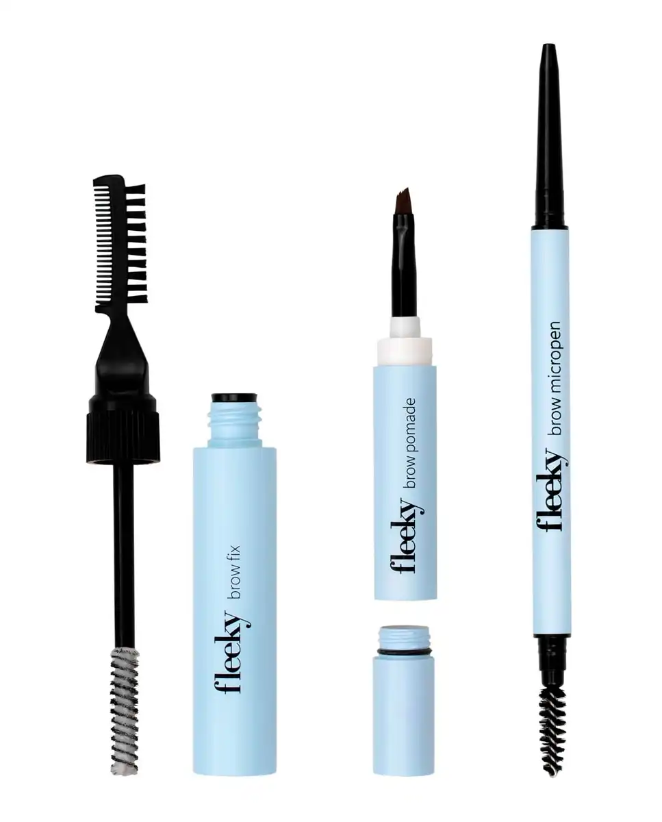 Set de cejas 3 en 1 Fijador, Pomada y Micropen Waterproof Fleeky Marrón claro 17 g - Fleeky - Comparador de precios