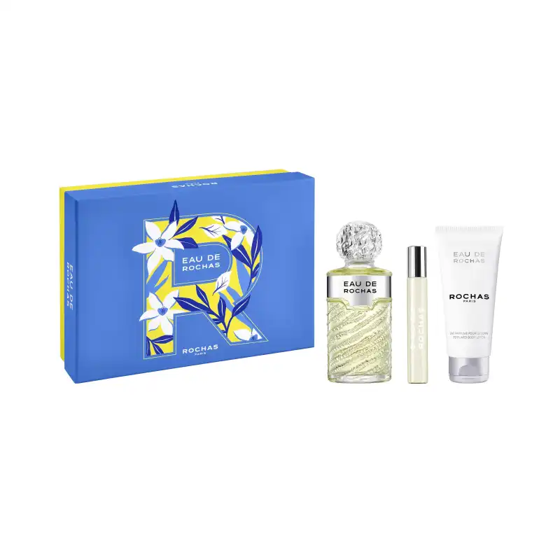 Set Eau De Rochas Eau De Toilette 100 Ml + Mini + Body Lotion 100 Ml - Rochas - Comparador de precios