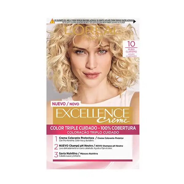 Tinte Excellence Creme 10 Rubio Muy Claro - Excellence - Comparador de precios