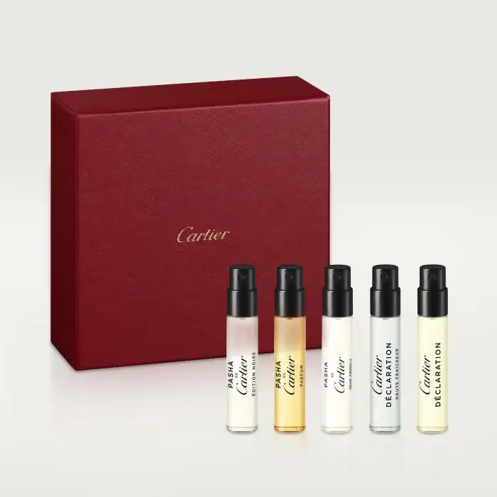 ¡25% DTO! Set 5 Fragancias Masculinas 2 ml - Cartier - Comparador de precios