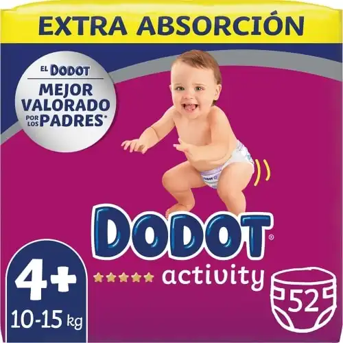 Activity extra pañales talla 4 de 10 a 15 kg 52 unidades - Dodot - Comparador de precios