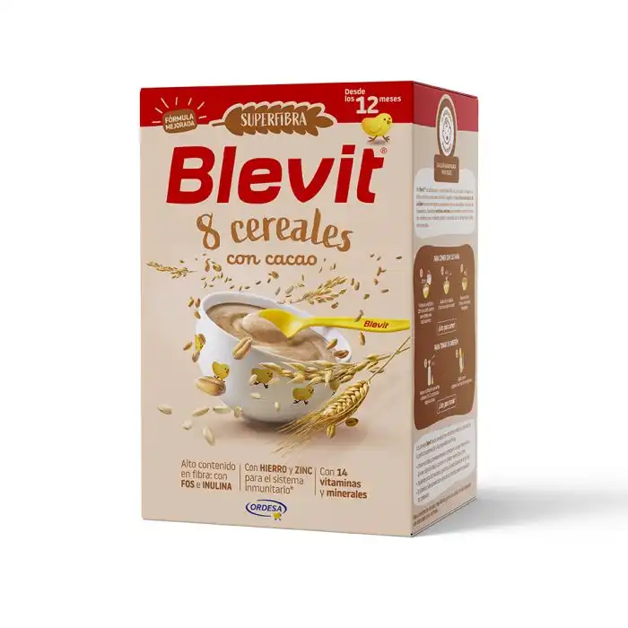 Blevit Superfibra 8 Cereales y Cacao 500 gr - Ordesa - Comparador de precios