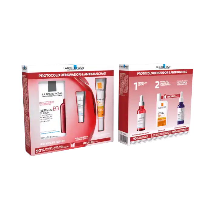 Estuche Retinol Serum 0.3% + Mela B3 Serum + Anthelios SPF50+ 30 ml - La Roche-Posay - Comparador de precios