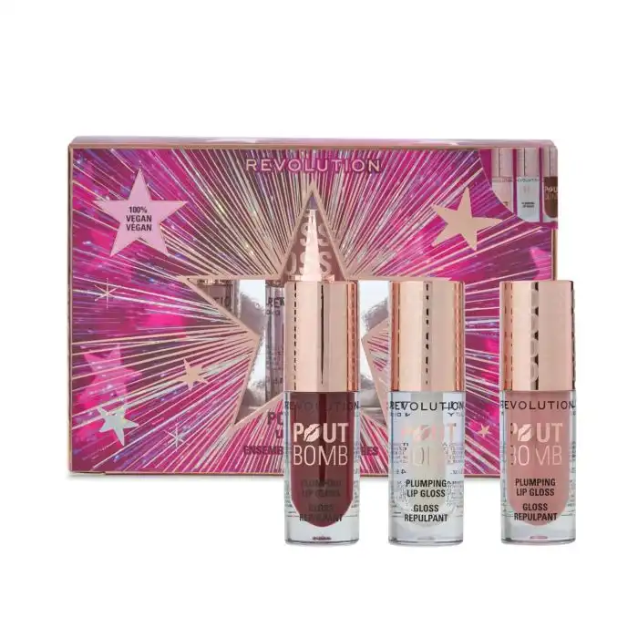 Gift Set Pout Bomb Plumping Trio Gloss - REVOLUTION - Comparador de precios
