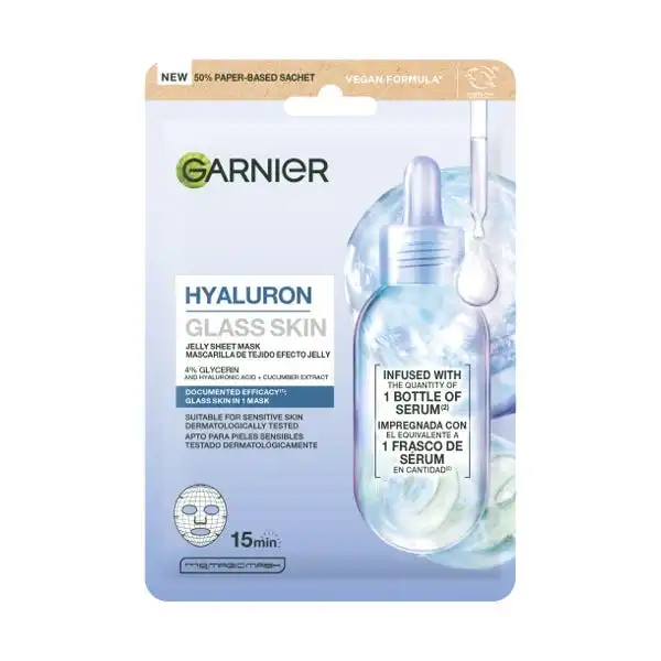 Hyaluron Glass Skin Mascarilla Facial Jelly - Garnier - Comparador de precios