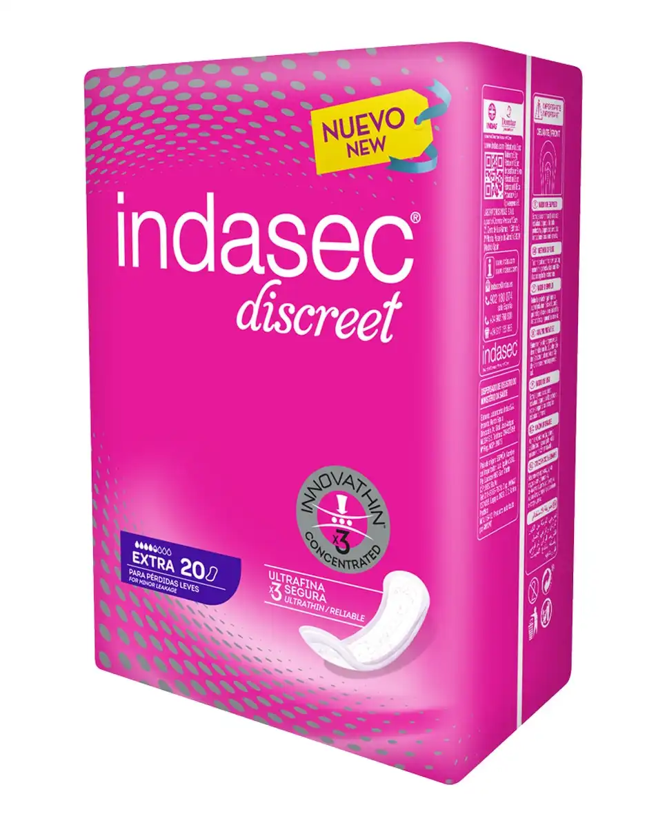 Indasec - Compresa Incontinencia Discreet Extra B 20 Unidades - Indasec - Comparador de precios