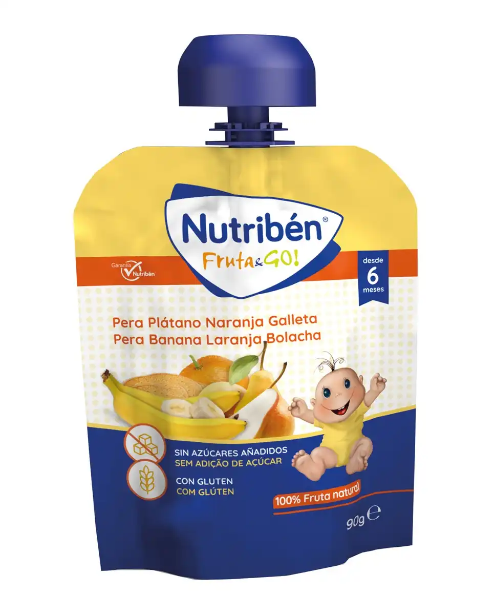 Nutribén® - Fruta & Go Pera Plátano Naranja Galleta 90 G Nutribén - Nutribén® - Comparador de precios