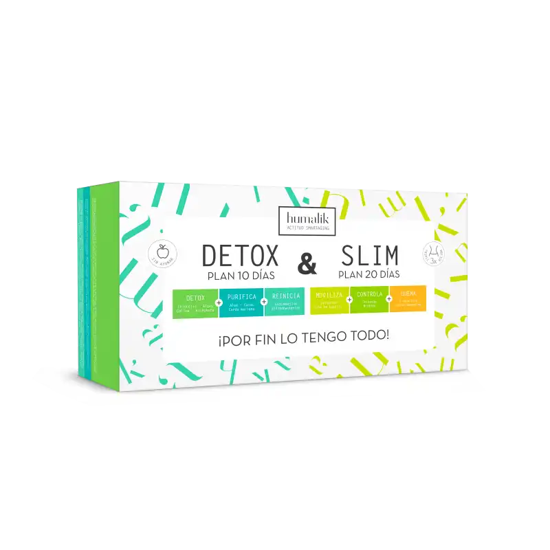 Pack detox + slim 10 + 20 sobres 10 + 120 comprimidos - Humalik - Comparador de precios