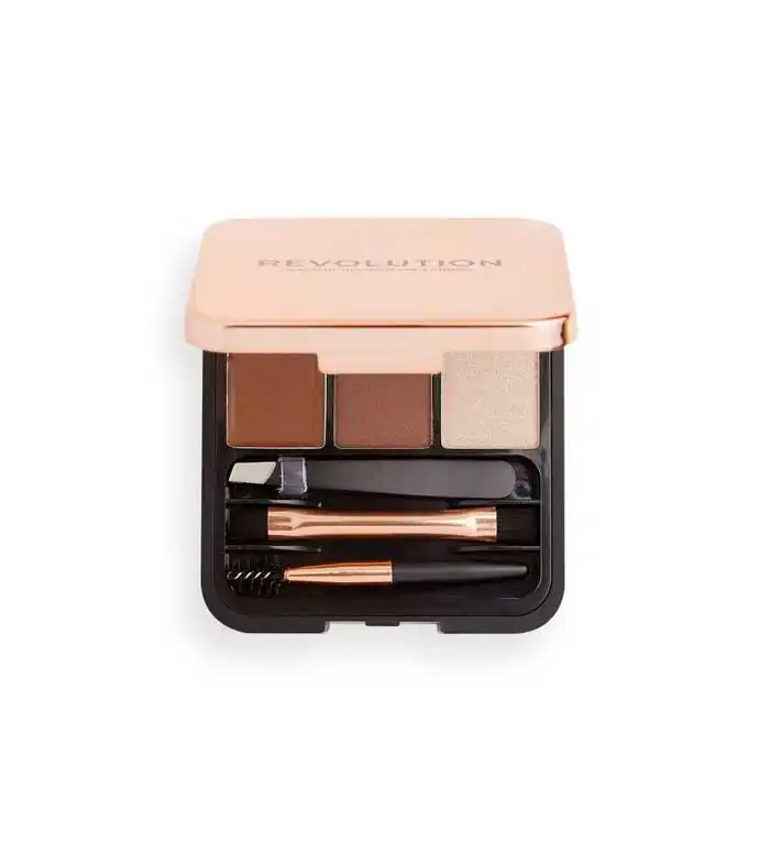 Revolution - Kit para cejas Brow Sculpt Kit - Medium Brown - Makeup Revolution - Comparador de precios