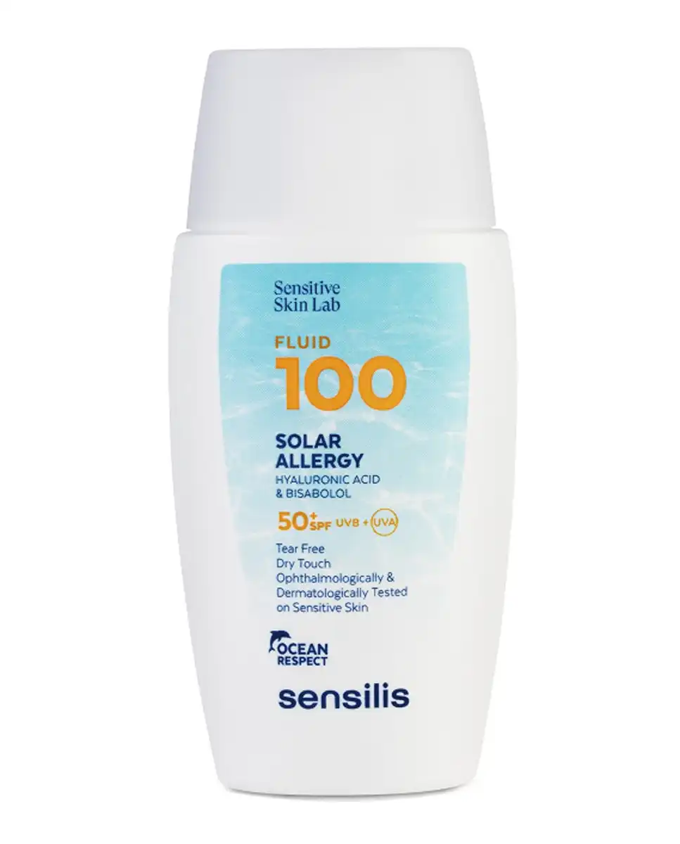 Sensilis - Fluido Protector Solar Fluid 100 Allergy SPF50+ Con Ácido Hialurónico Y Pro Vitamina D 40 Ml - Sensilis - Comparador de precios