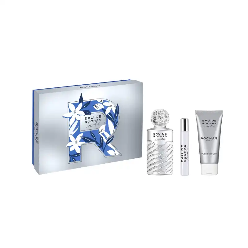 Set Eau De Rochas L'essentiel Eau De Parfum 100 Ml + Mini + Body Lotion 100 Ml - Rochas - Comparador de precios