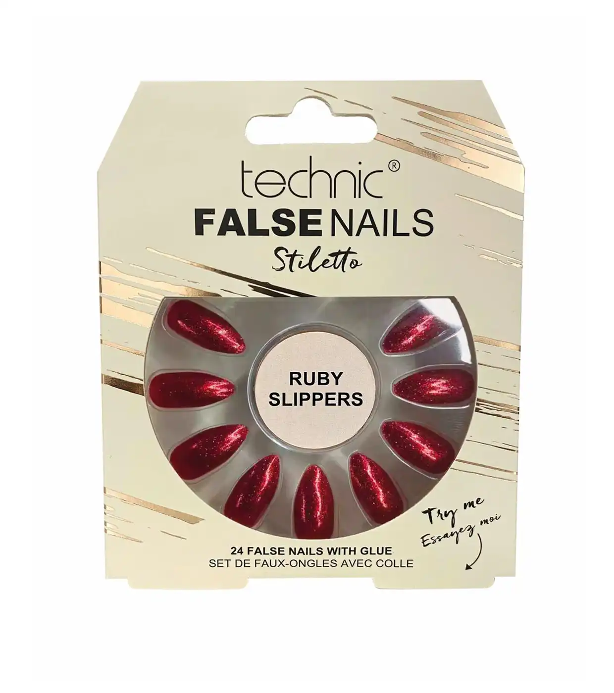 Technic Cosmetics - Uñas postizas False Nails Stiletto - Ruby Slippers - Technic Cosmetics - Comparador de precios
