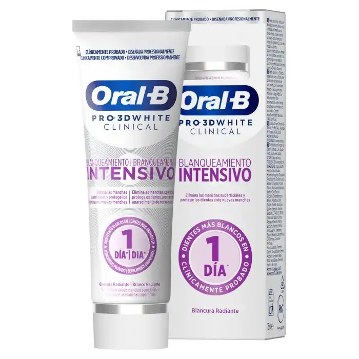 Pro 3D White Clinical Blanqueamiento Intensivo Pasta Dentífrica 75 ml - Oral-B - Comparador de precios