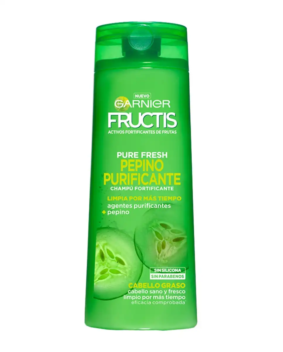 Garnier - Champú Fortificante Pure Fresh Pepino Purificante Pelo Graso Fructis - Garnier - Comparador de precios