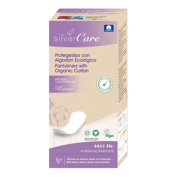 Protegeslips de algodón ecológico Anatómicos - SILVER CARE - Comparador de precios