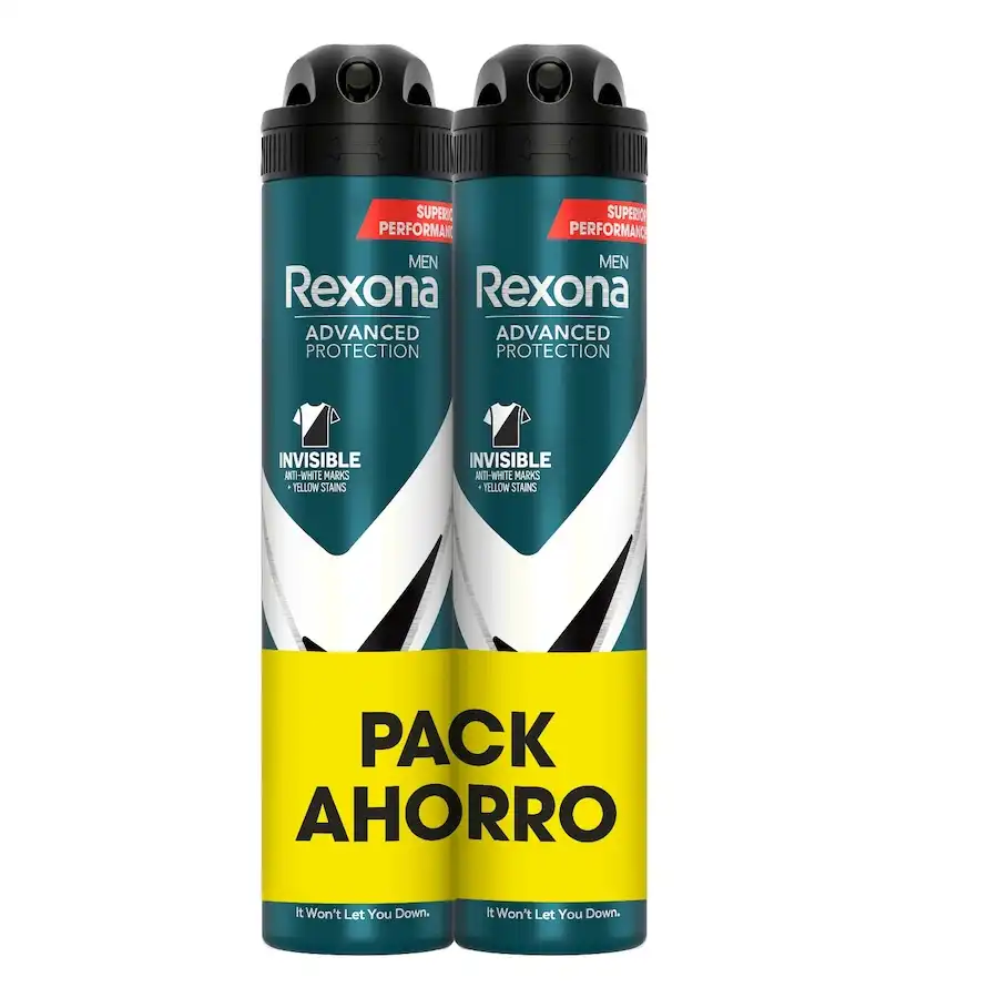Rexona - Duplo Aerosol Protección Avanzada 72h Invisible Black & White Desodorantes 400 ml male - Rexona - Comparador de precios