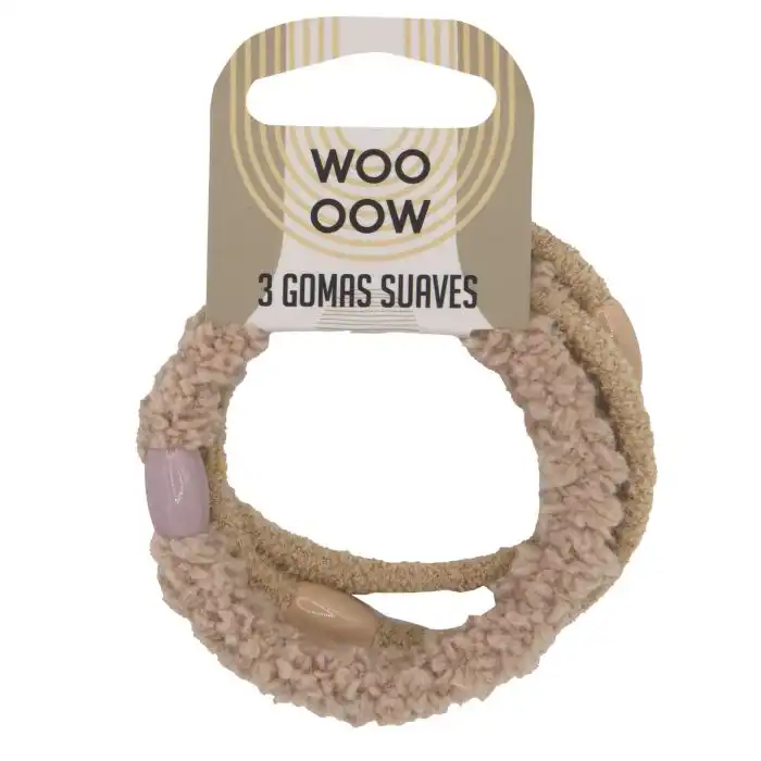 Set 3 Gomas Fluffy Beige - Woo oow - Comparador de precios