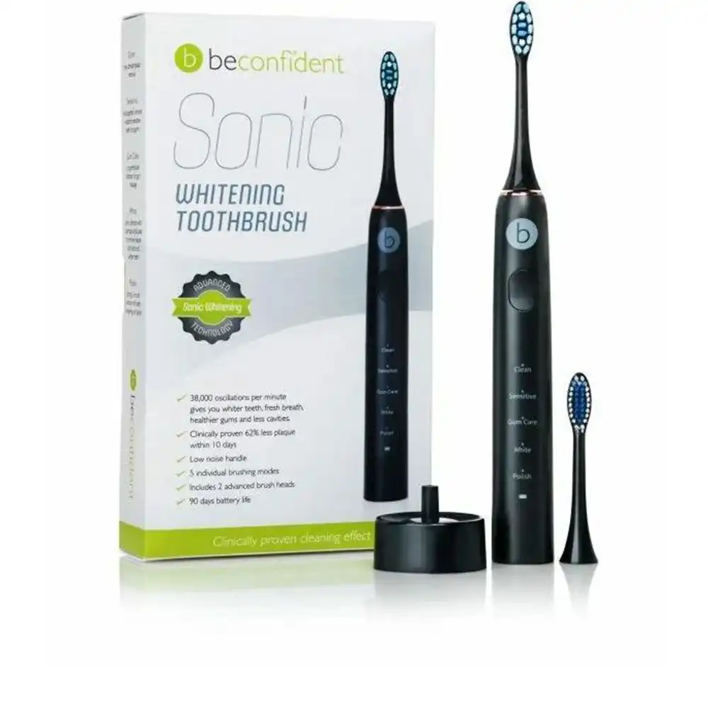 Sonic electric whitening toothbrush #black/rose gold - Beconfident - Comparador de precios