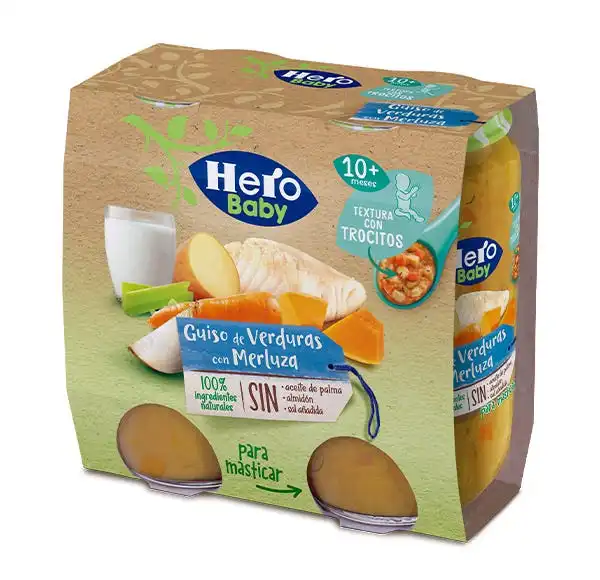 Tarritos Guiso De Verduras Con Merluza - HERO - Comparador de precios
