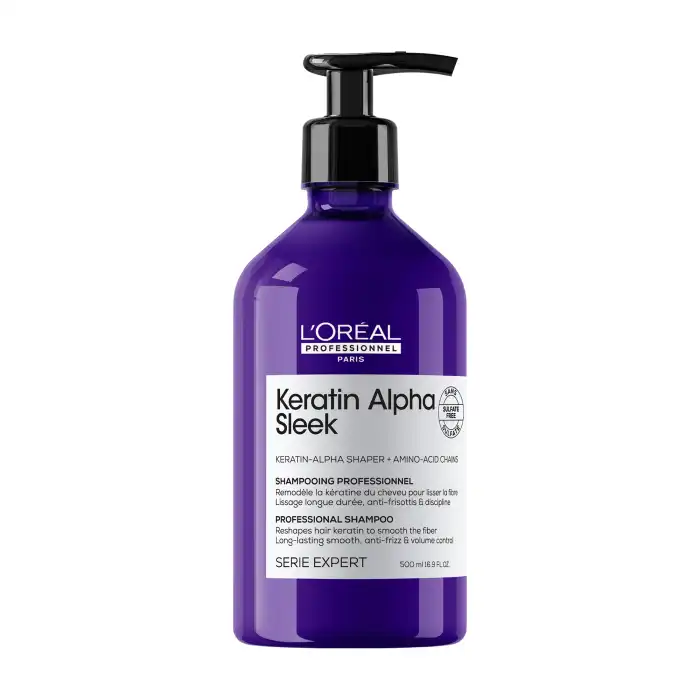 Champú profesional sin sulfatos Keratin Alpha Sleek 500 ml - LOréal Professionnel - Comparador de precios