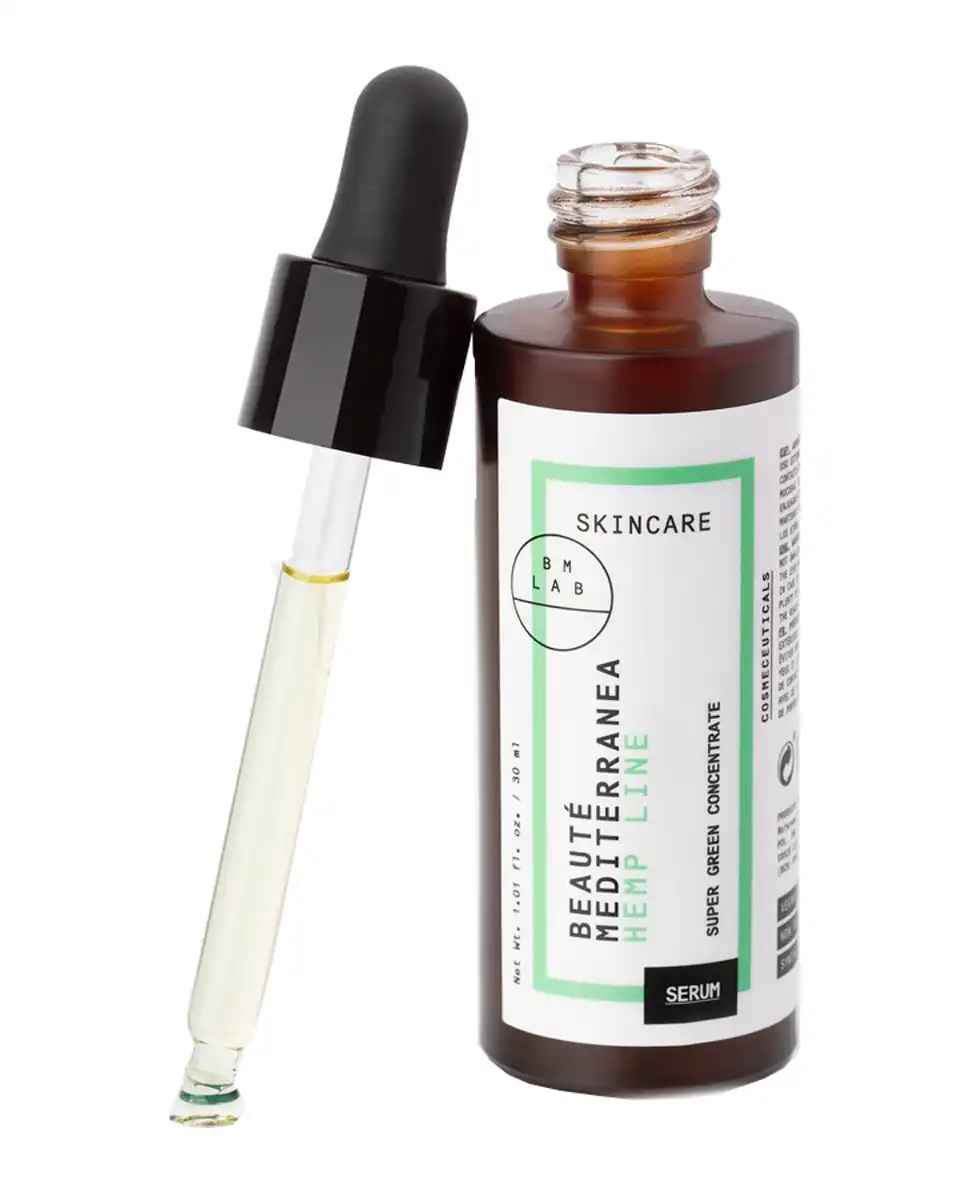 Beauté Mediterranea - Serúm Facial Super Green Concentrate Con Hemp Y Escualane Vegano 97% Ingredientes Naturales 30 Ml - Beauté Mediterranea - Comparador de precios