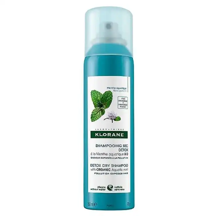 Champú en Seco Detox Menta Acuática Bio 150 ml - Klorane - Comparador de precios