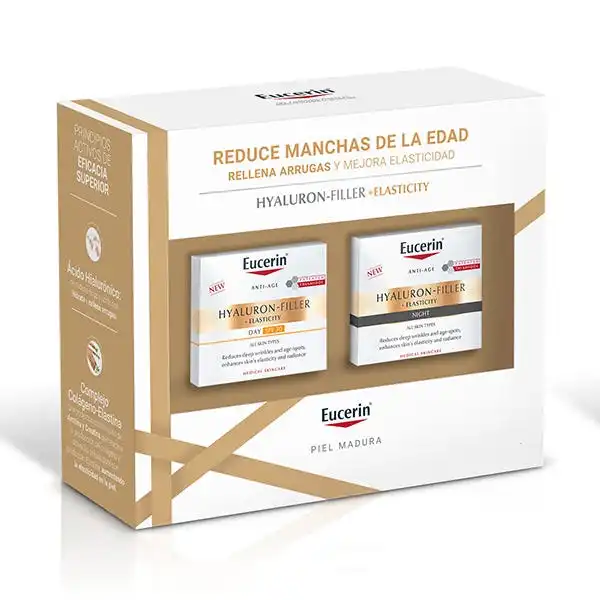 Cofre Hyaluron Filler Elasticity DÃa Spf30 + Noche - Eucerin - Comparador de precios