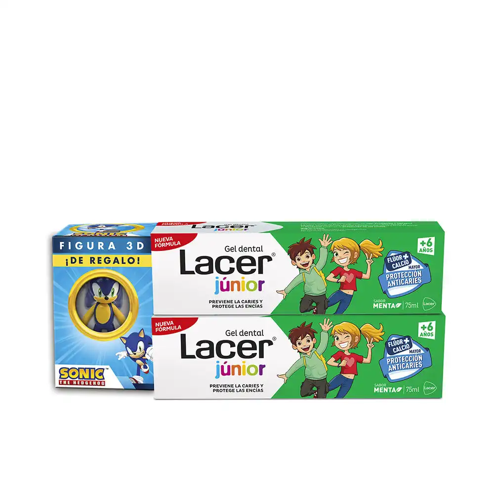Junior gel dental menta duo + regalo 2 x 75 ml 2 u - lacer - Comparador de precios
