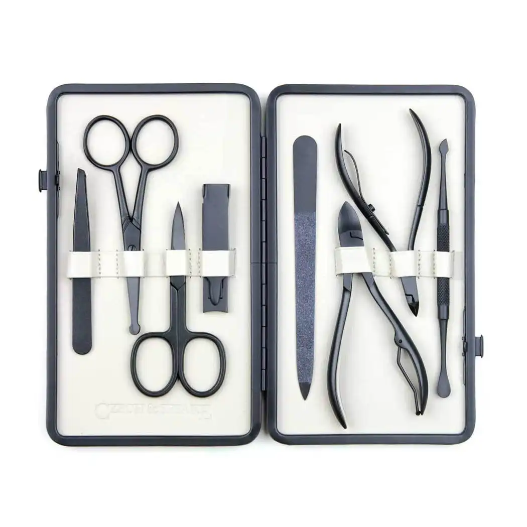 Leather-Bound Manicure Set - Black/White Tijeras de uñas Leather-Bound Manicure Set - Black/White - Czech & Speake - Comparador de precios