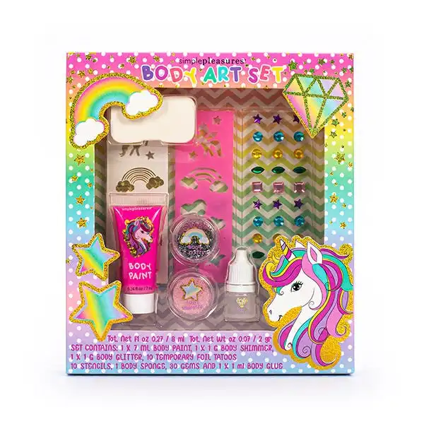 Magical Unicorn Body Art Set- Body Paint+Tatto - TRI-COASTAL - Comparador de precios