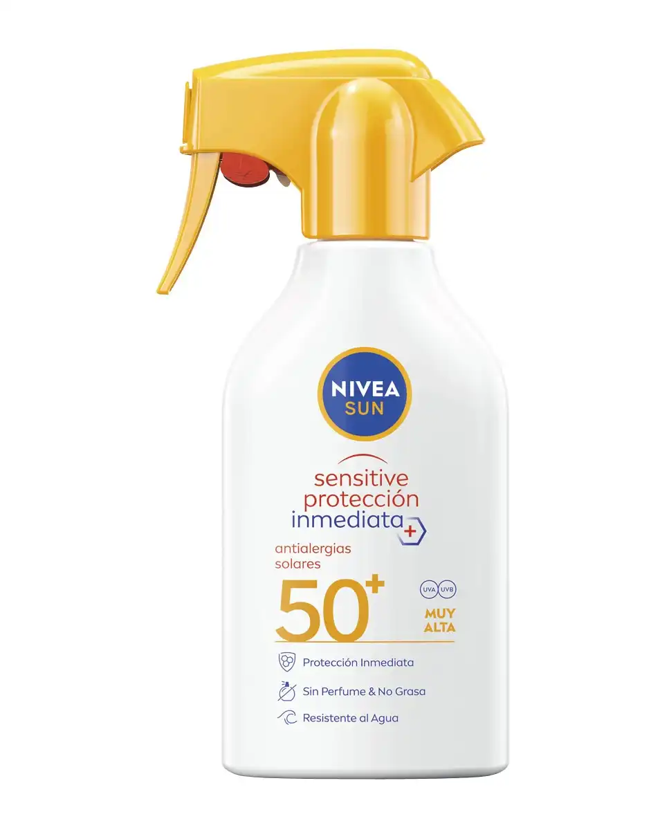 NIVEA - Spray Solar En Pistola Sensitive Antialergias Solares SPF 50+ Sun - Nivea - Comparador de precios