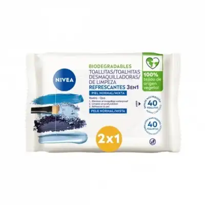 Nivea Toallitas Desmaquillantes Refrescantes Piel Normal , 40 un - Nivea - Comparador de precios