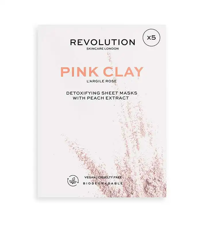 Revolution Skincare - Pack de 5 mascarillas con arcilla rosa - Revolution Skincare - Comparador de precios