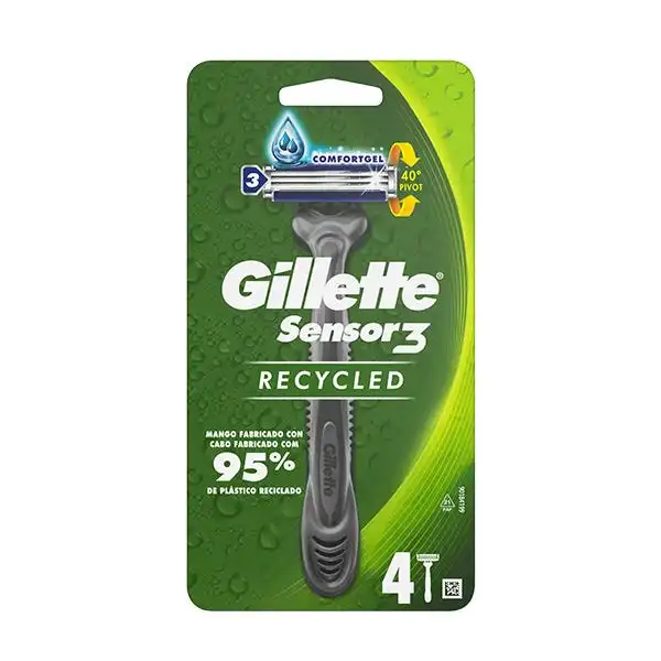 Desechable Gillette Sensor 3 Recycled 4 Uds - Gillette - Comparador de precios