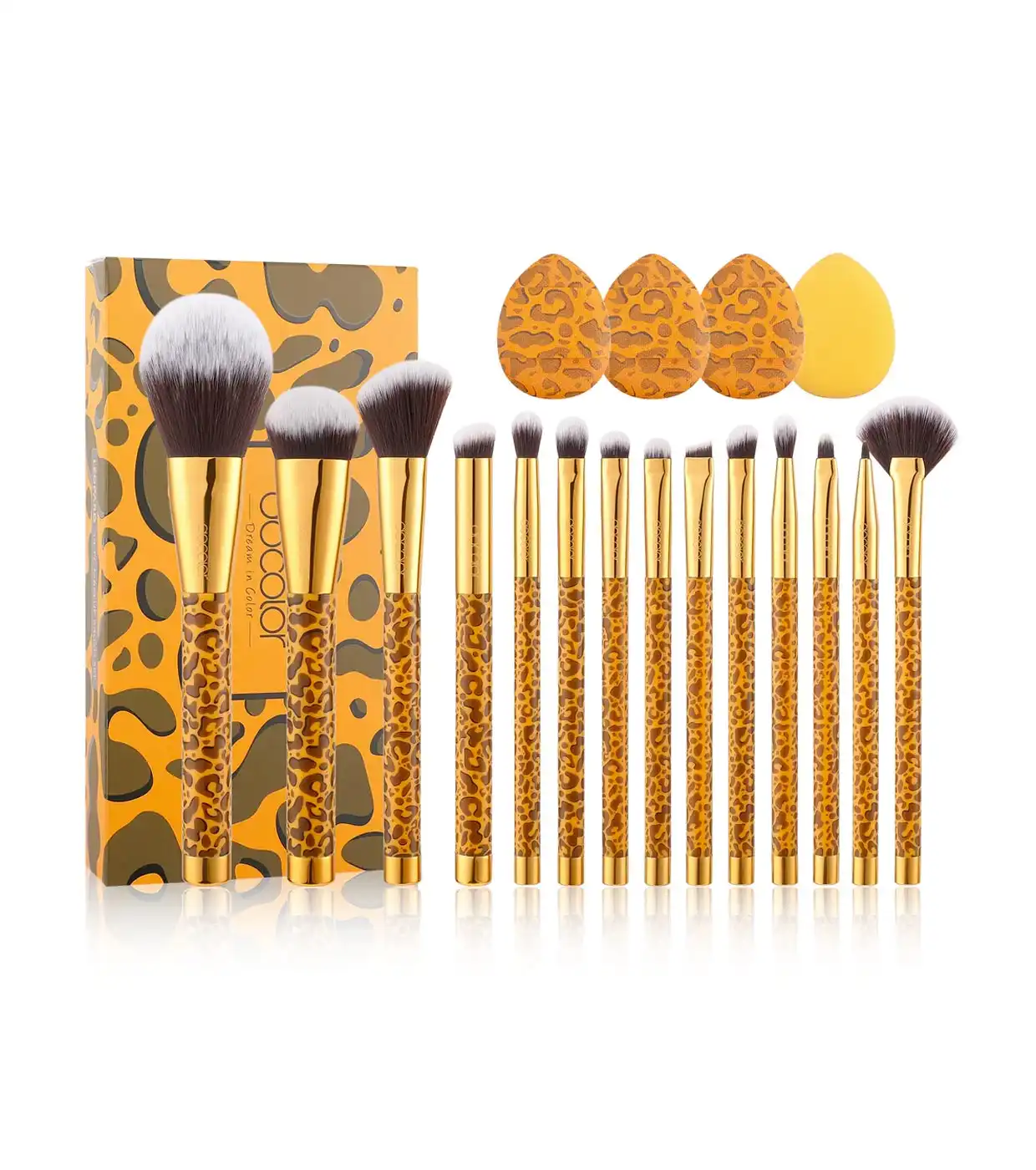 Docolor - Set de brochas Leopard (15 piezas) - Docolor - Comparador de precios