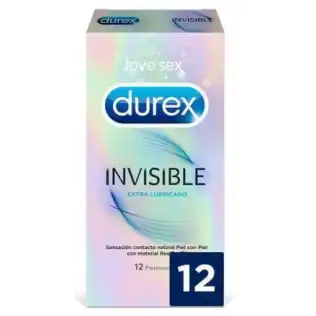 Durex Invisible Extra Lubricado 12 unidades - Durex - Comparador de precios