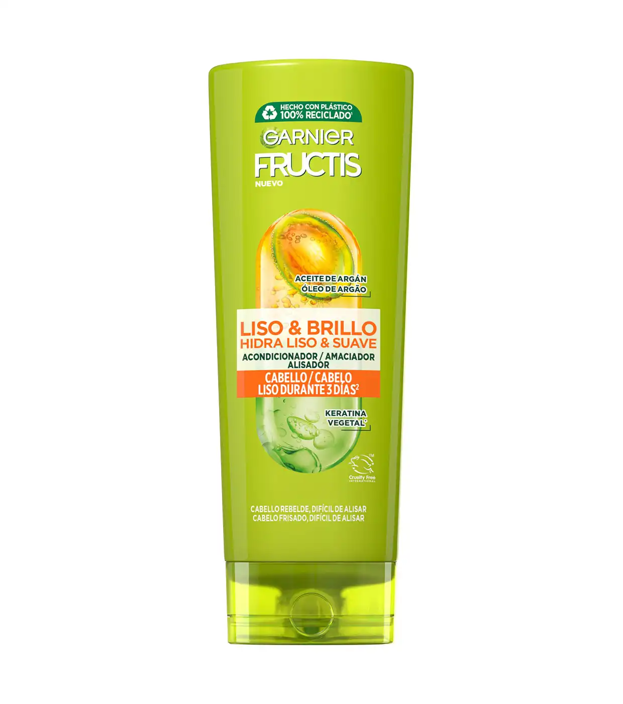 Garnier - Acondicionador fortificante Fructis Liso y Brillo - Cabello Rebelde/Difícil de Alisar - Garnier - Comparador de precios