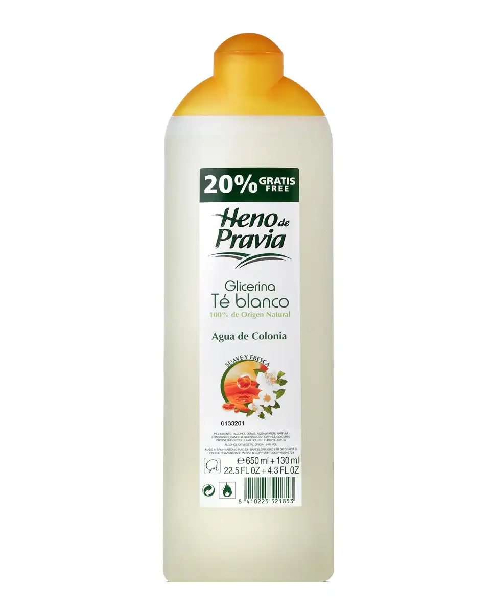 Heno De Pravia - Eau De Cologne Té Blanco-Glicerina Familiar 650 Ml - Heno de Pravia - Comparador de precios