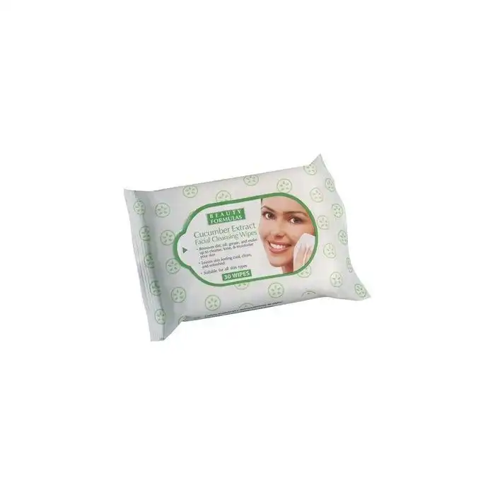 Cucumber Extract Facial Cleansing Wipes - Beauty Formulas - Comparador de precios