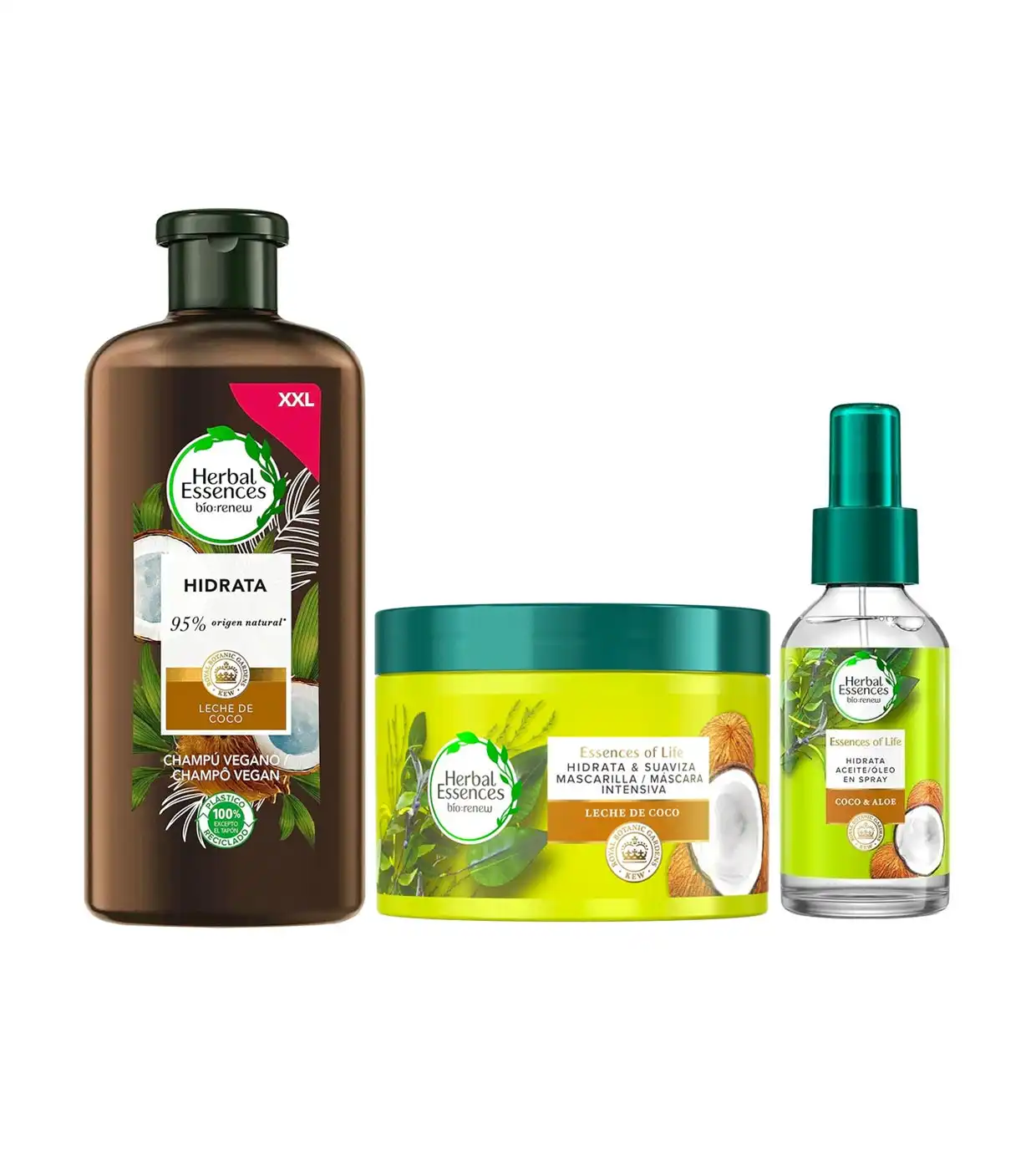 Herbal Essences - *Bio Renew* - Pack hidratación con leche de coco - Champú + Acondicionador + Aceite - Herbal Essences - Comparador de precios
