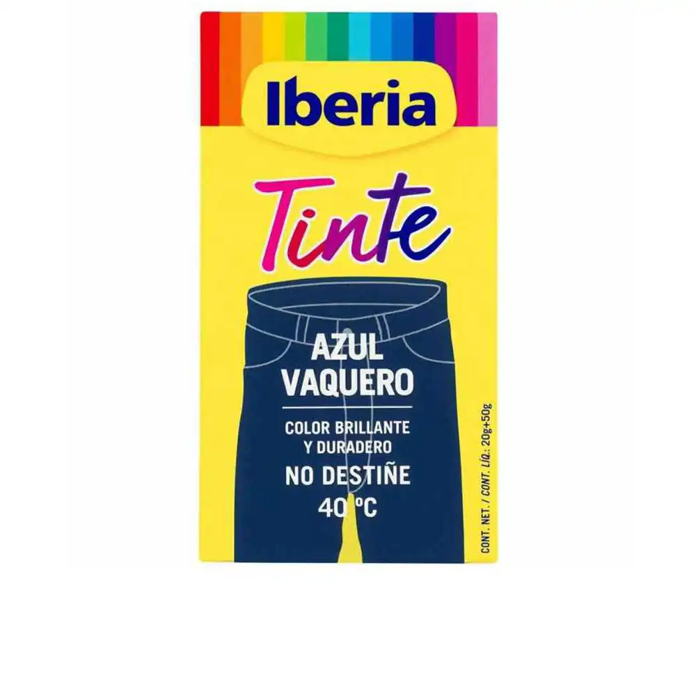Iberia Tinte Ropa no destiñe 40º #azul vaquero 70 gr - Iberia - Comparador de precios