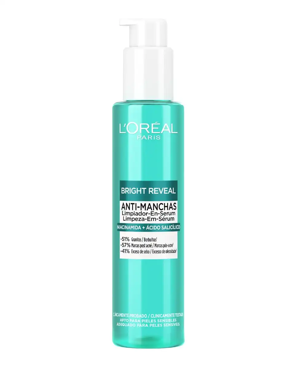 L'Oréal Paris - Limpiador Sérum Anti-Manchas con Niacinamida y Ácido Salicílico Bright Reveal 150 ml L'Oréal Paris Dermo Expertise. - Loreal Paris - Comparador de precios