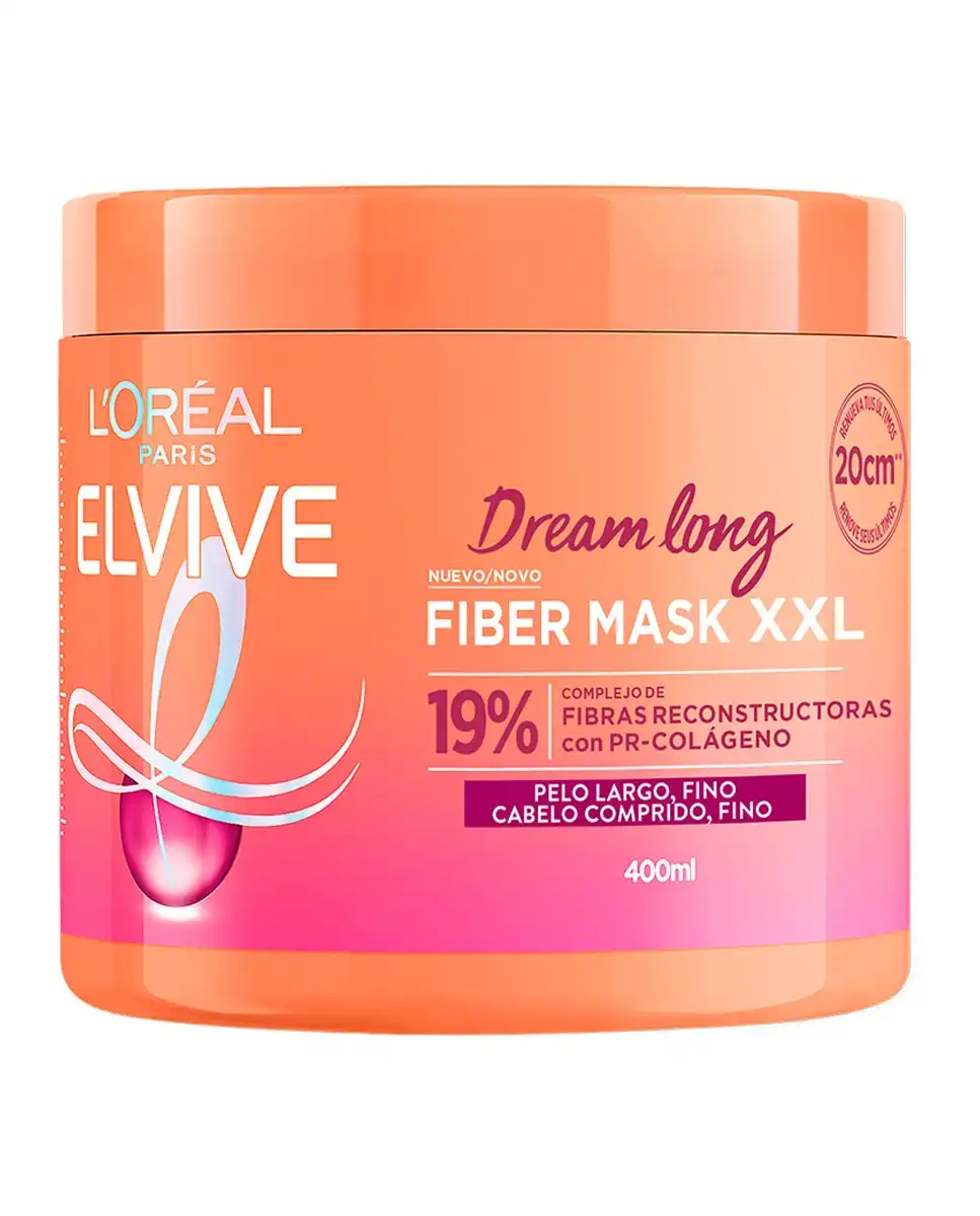 L'Oréal Paris - Mascarilla Capilar Fiber Mask XXL Dream Long Elvive - L'Oréal Paris - Comparador de precios