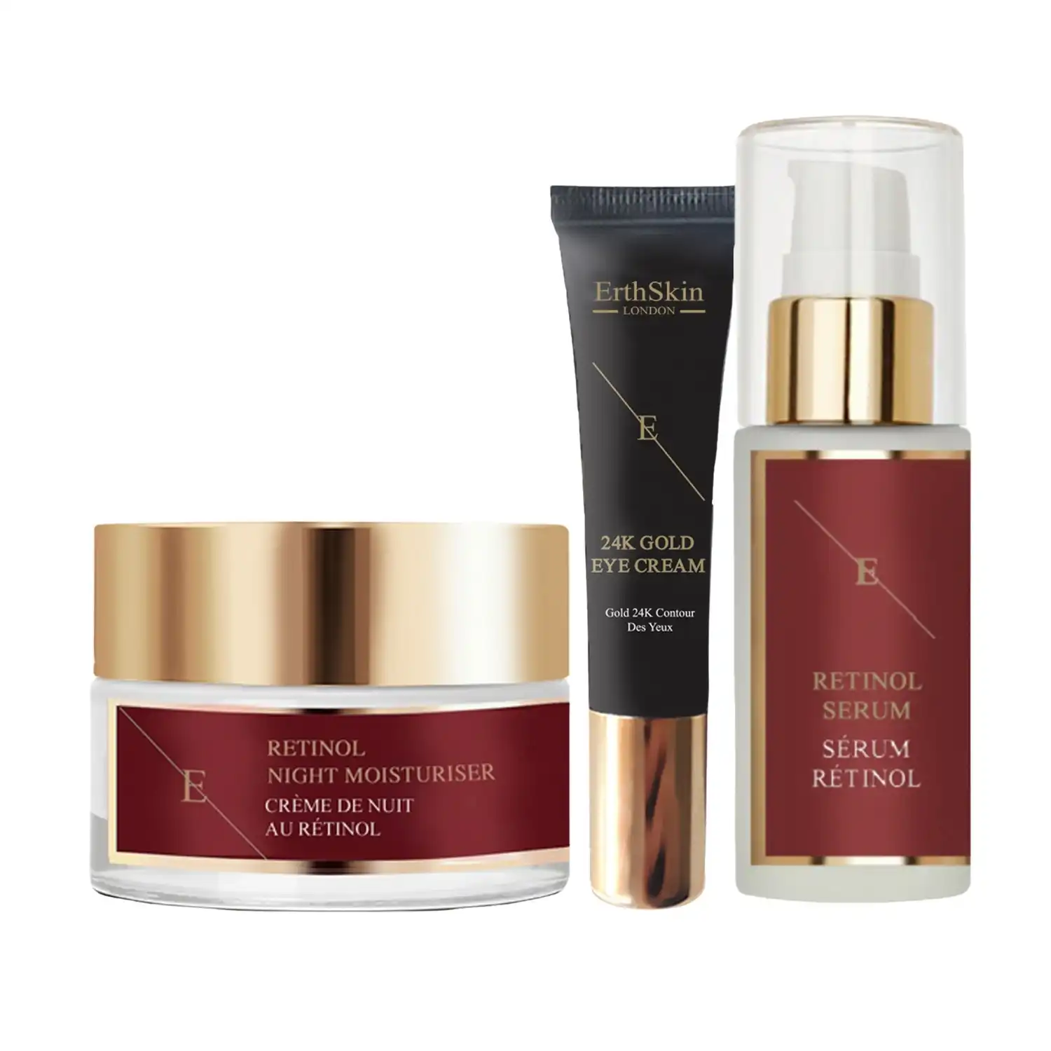 Pro Retinol Gold Augenset Set de tratamiento facial - ErthSkin London - Comparador de precios