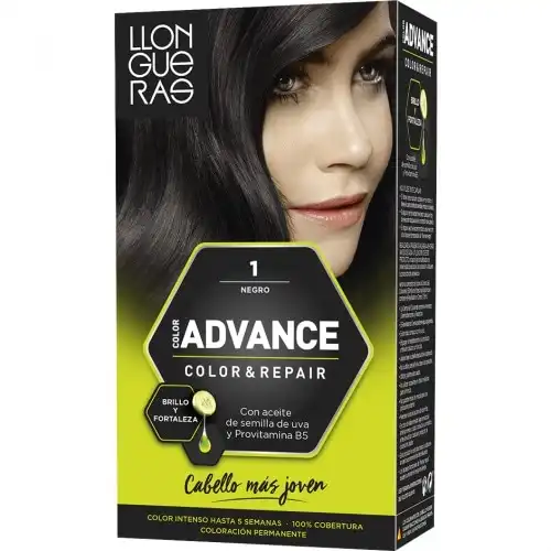 Tinte Capilar Advance 1 Negro Tinte Capilar 1 Un - Llongueras - Comparador de precios