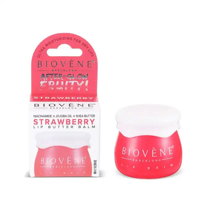 After-Glow Fruity! Bálsamo de Labios Fresa + Niacinamida 8 gr - Biovene - Comparador de precios