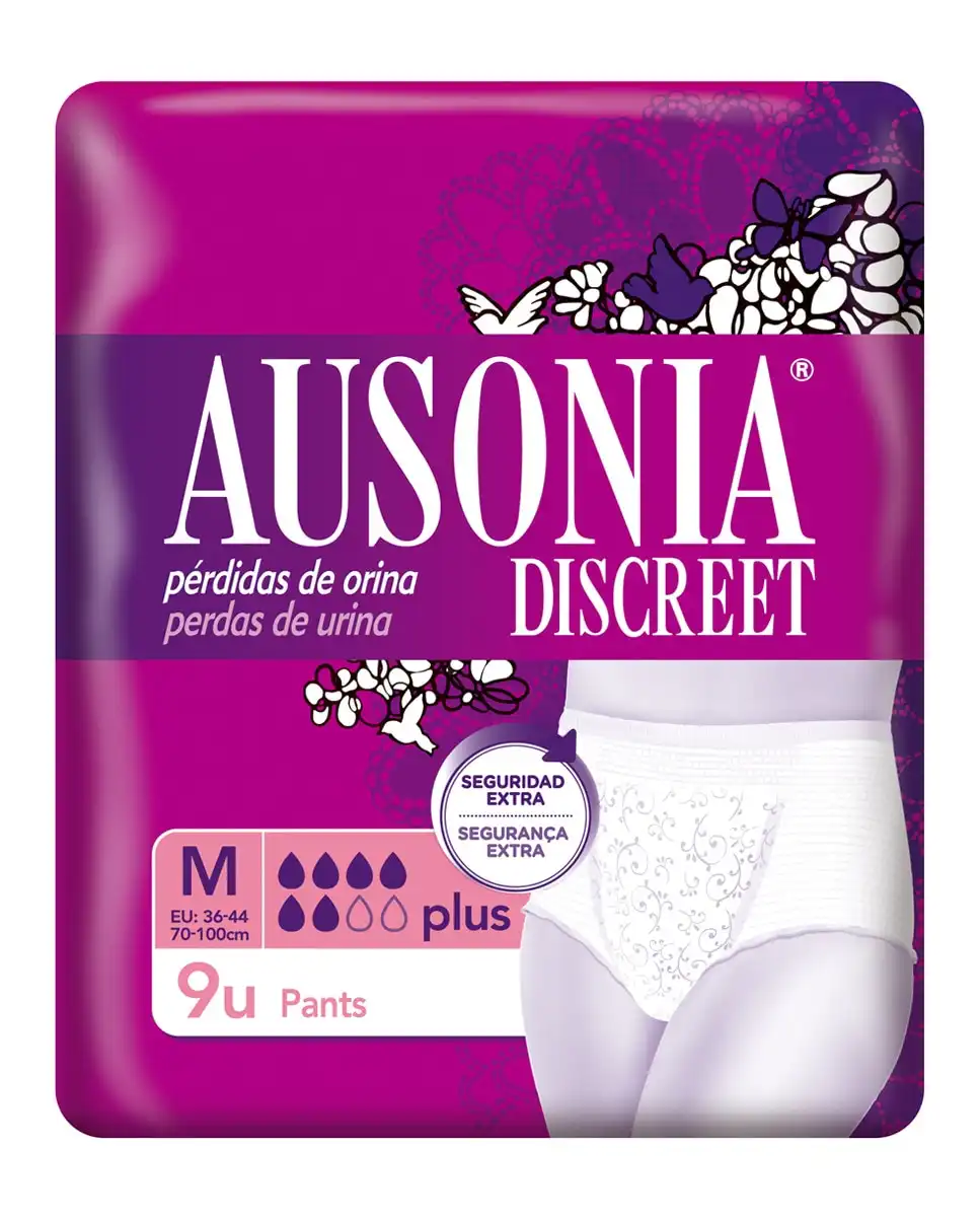 AUSONIA - Braguita Para Perdidas De Orina Pant Plus Talla Mediana Discreet - AUSONIA - Comparador de precios