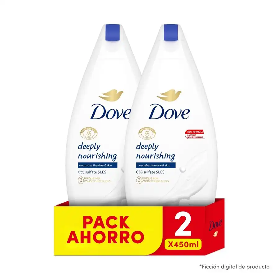 Dove - Hidratación Profunda 450ml x2 Geles de ducha 1 pieces unisex - DOVE - Comparador de precios