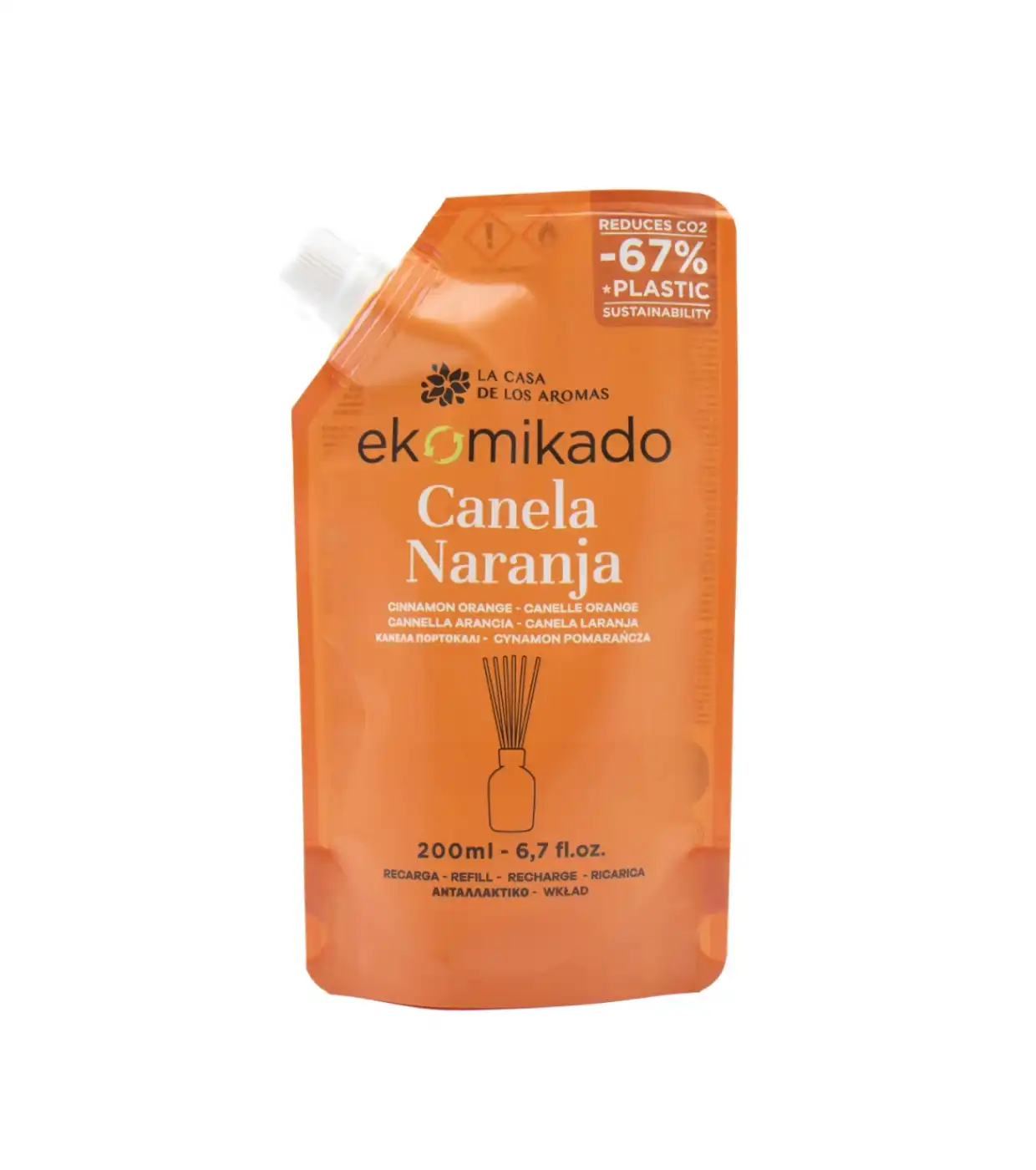 La Casa de los Aromas - Ambientador mikado recarga 200ml - Canela Naranja - La Casa de los Aromas - Comparador de precios