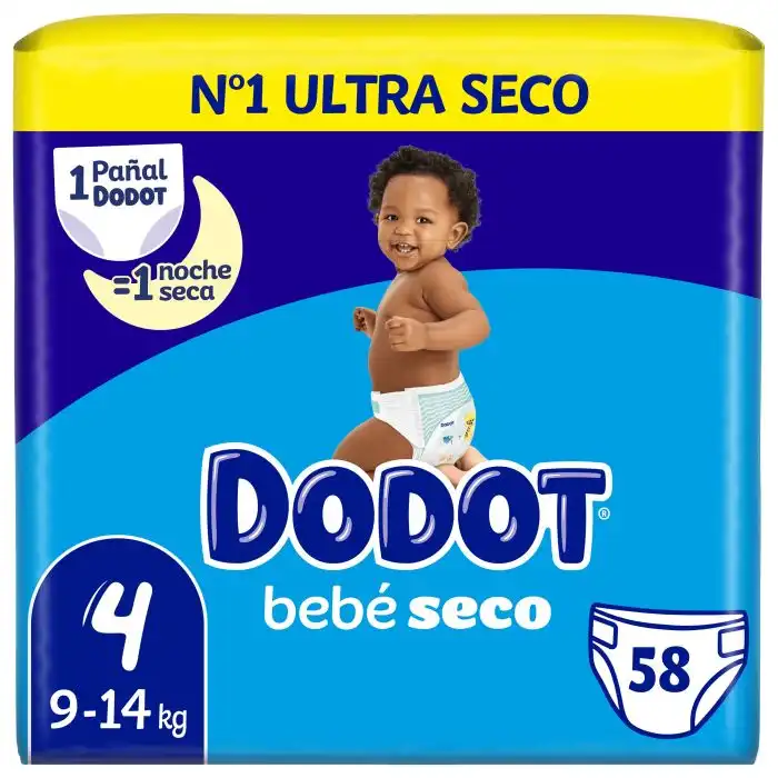 Pañales Bebé Seco Talla (9-14 Kg) - Dodot - Comparador de precios
